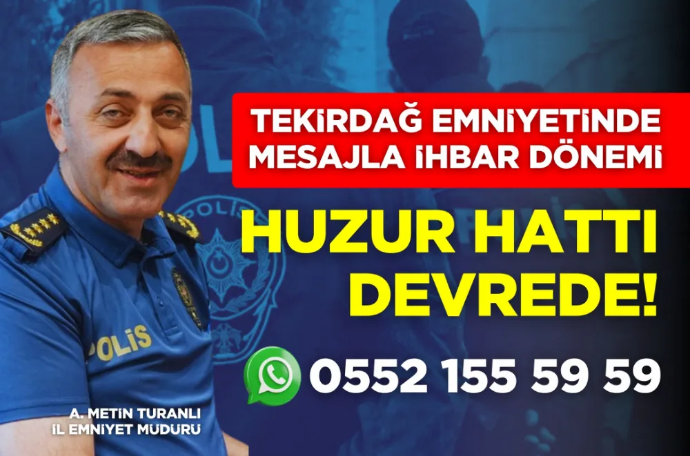 Tekirdağ’da Huzur İçin Yeni Adım: Emniyet WhatsApp Hattı Hizmete Girdi